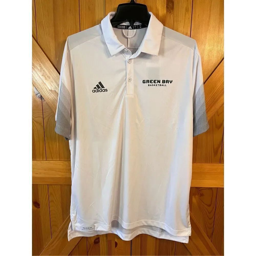 Adidas Polo Green Bat Basketball Size Large nwt (3510)